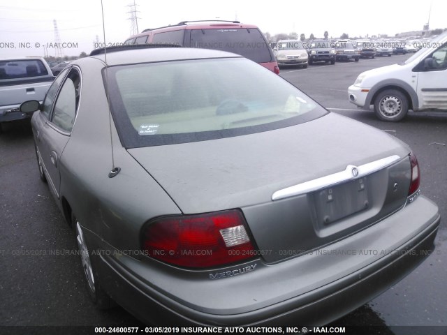 1MEFM55S52G611186 - 2002 MERCURY SABLE LS PREMIUM GRAY photo 3