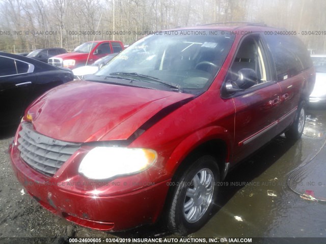 2A4GP54L26R617405 - 2006 CHRYSLER TOWN & COUNTRY TOURING RED photo 2