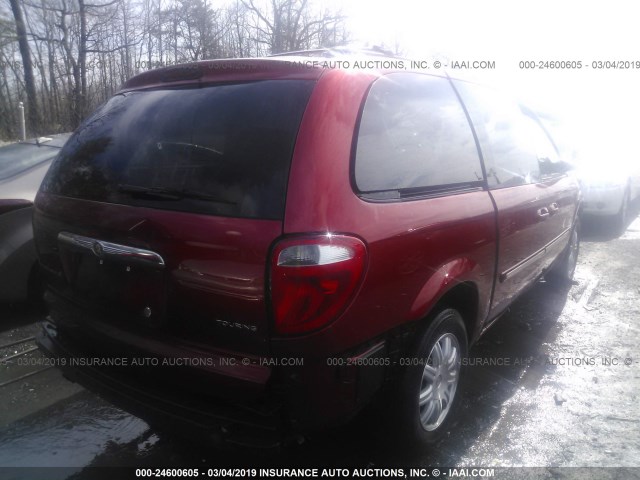 2A4GP54L26R617405 - 2006 CHRYSLER TOWN & COUNTRY TOURING RED photo 4