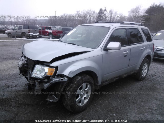 1FMCU9EGXBKA36857 - 2011 FORD ESCAPE LIMITED SILVER photo 2