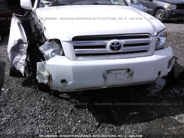 JTEHP21A560177987 - 2006 TOYOTA HIGHLANDER LIMITED WHITE photo 6