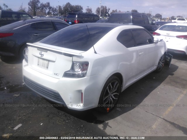 JTKJF5C74F3091833 - 2015 TOYOTA SCION TC WHITE photo 4
