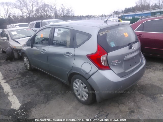 3N1CE2CP9EL377555 - 2014 NISSAN VERSA NOTE S/S PLUS/SV/SL SILVER photo 3