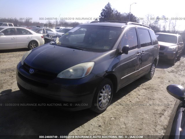 5TDZA23C04S018264 - 2004 TOYOTA SIENNA CE/LE GRAY photo 2