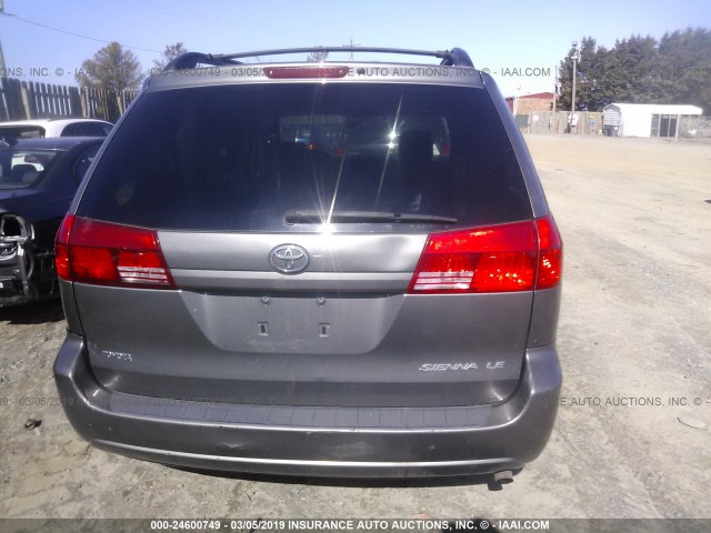 5TDZA23C04S018264 - 2004 TOYOTA SIENNA CE/LE GRAY photo 6