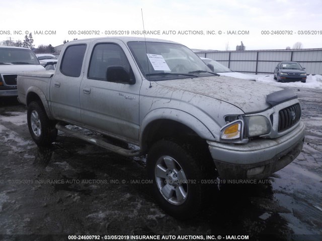 5TEGN92N03Z199083 - 2003 TOYOTA TACOMA DOUBLE CAB PRERUNNER SILVER photo 1