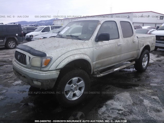 5TEGN92N03Z199083 - 2003 TOYOTA TACOMA DOUBLE CAB PRERUNNER SILVER photo 2