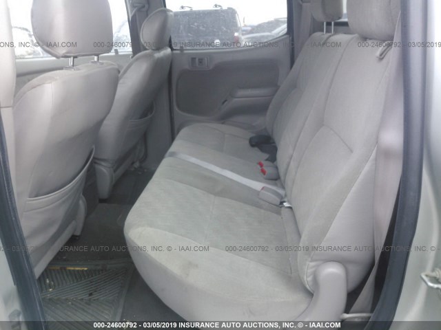 5TEGN92N03Z199083 - 2003 TOYOTA TACOMA DOUBLE CAB PRERUNNER SILVER photo 8