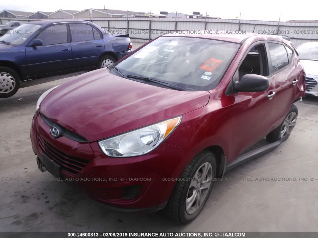 KM8JT3AB8DU716961 - 2013 HYUNDAI TUCSON GL RED photo 2