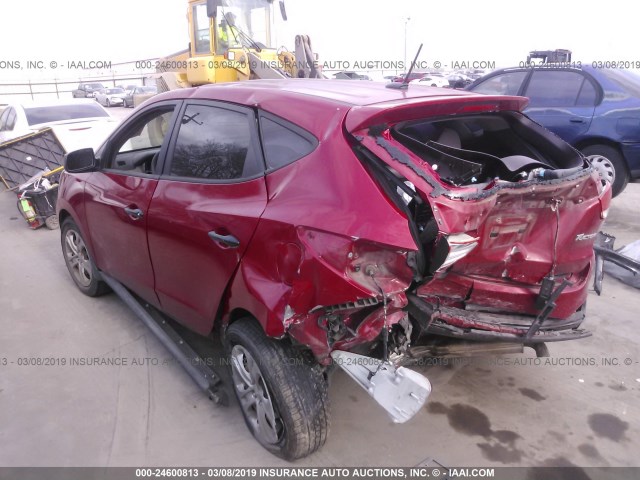 KM8JT3AB8DU716961 - 2013 HYUNDAI TUCSON GL RED photo 3