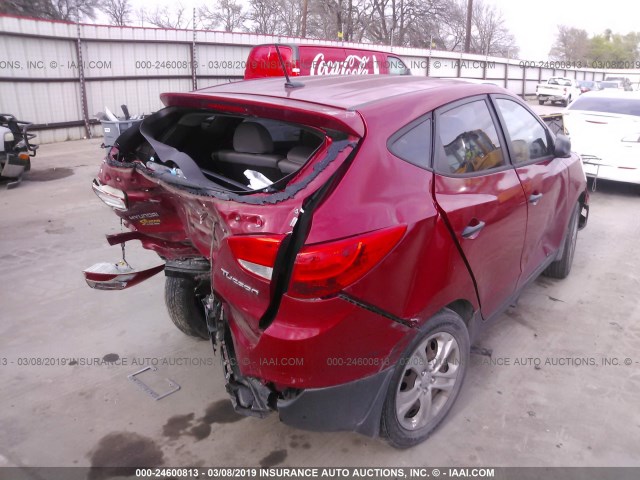 KM8JT3AB8DU716961 - 2013 HYUNDAI TUCSON GL RED photo 4