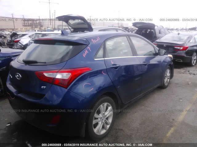 KMHD35LE9DU111332 - 2013 HYUNDAI ELANTRA GT BLUE photo 4