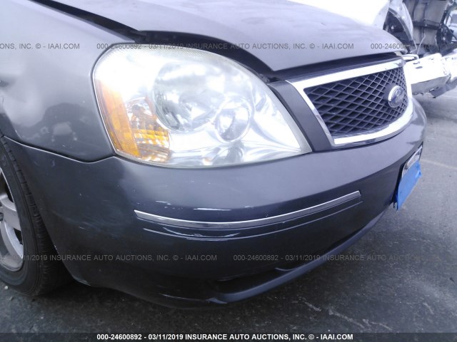 1FAFP24106G162723 - 2006 FORD FIVE HUNDRED SEL GRAY photo 6