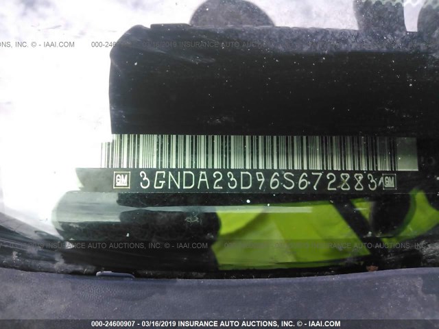 3GNDA23D96S672883 - 2006 CHEVROLET HHR LT BLACK photo 9