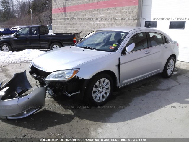 1C3CCBAB7CN296016 - 2012 CHRYSLER 200 LX SILVER photo 2