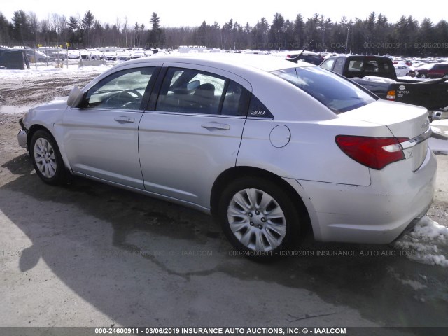 1C3CCBAB7CN296016 - 2012 CHRYSLER 200 LX SILVER photo 3