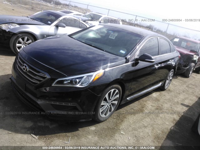 5NPE34AF8GH331333 - 2016 HYUNDAI SONATA SPORT/LIMITED BLACK photo 2