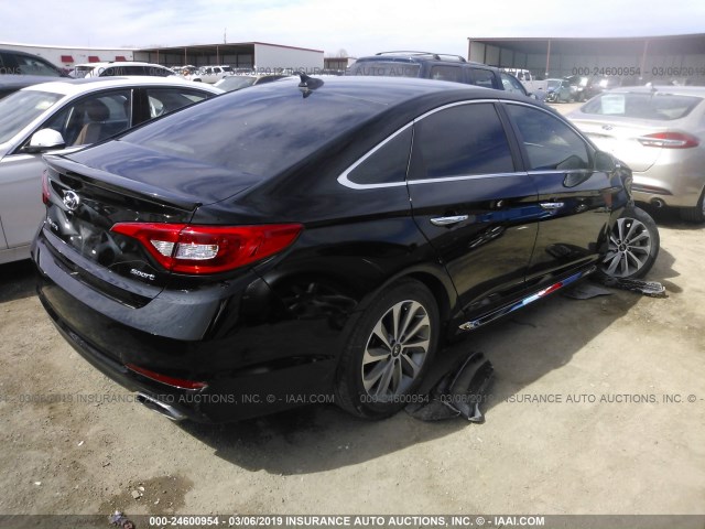 5NPE34AF8GH331333 - 2016 HYUNDAI SONATA SPORT/LIMITED BLACK photo 4