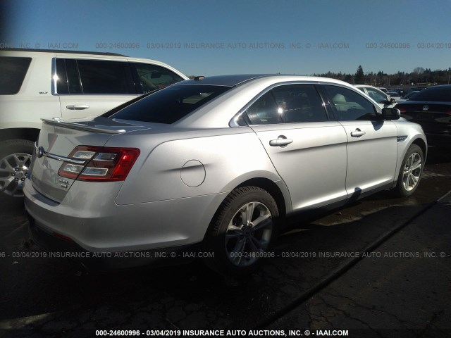 1FAHP2H81DG107758 - 2013 FORD TAURUS SEL SILVER photo 4