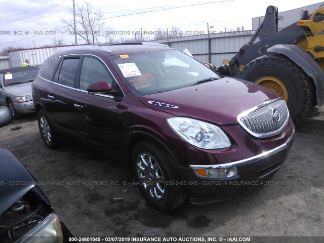 5GAKRBED0BJ315790 - 2011 BUICK ENCLAVE CXL MAROON photo 1