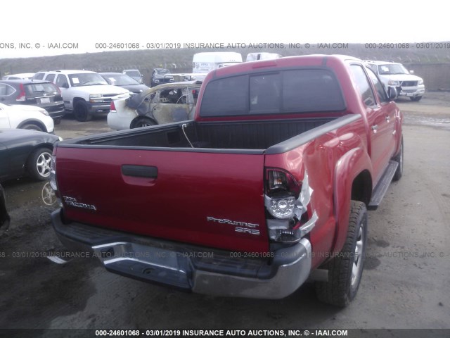 5TFJX4GN0BX004228 - 2011 TOYOTA TACOMA DOUBLE CAB 红色 照片 4