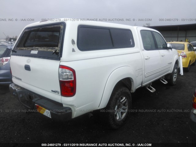 5TBET341X5S481308 - 2005 TOYOTA TUNDRA DOUBLE CAB SR5 WHITE photo 4