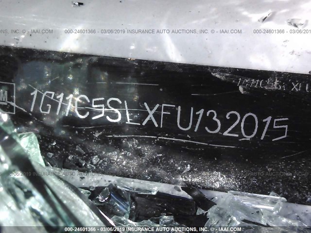1G11C5SLXFU132015 - 2015 CHEVROLET MALIBU 1LT WHITE photo 9