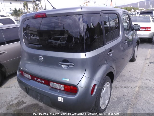 JN8AZ2KR3DT301422 - 2013 NISSAN CUBE S/SL GRAY photo 4