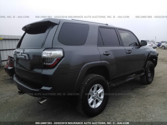 JTEBU5JR9G5306551 - 2016 TOYOTA 4RUNNER SR5 PREM/LTDL/TRAIL/TRD GRAY photo 4