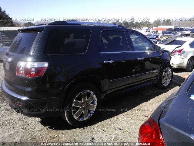 1GKKRTED3CJ296808 - 2012 GMC ACADIA DENALI BLACK photo 4