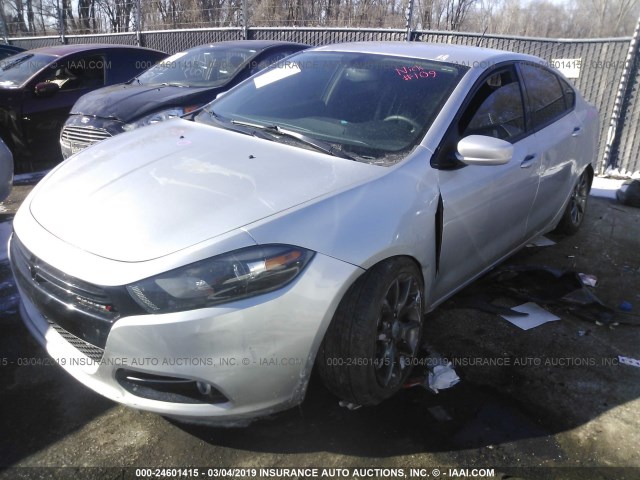 1C3CDFBA3DD310298 - 2013 DODGE DART SXT SILVER photo 2