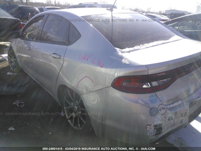 1C3CDFBA3DD310298 - 2013 DODGE DART SXT SILVER photo 3