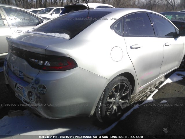 1C3CDFBA3DD310298 - 2013 DODGE DART SXT SILVER photo 4