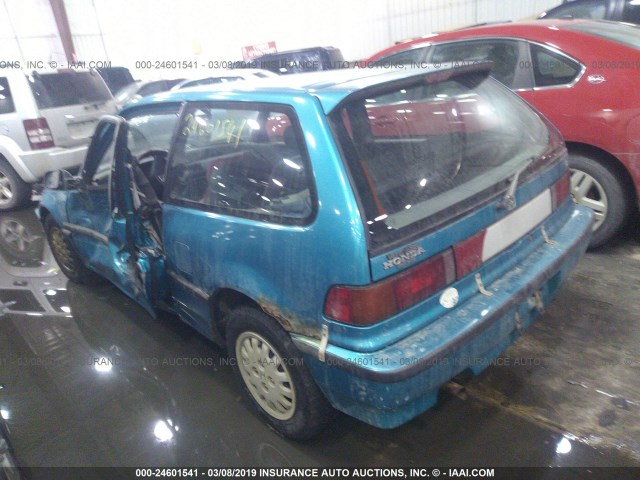 2HGED6452MH576940 - 1991 HONDA CIVIC DX TEAL photo 3