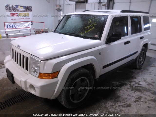 1J8HG48N46C246538 - 2006 JEEP COMMANDER WHITE photo 2