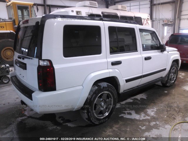 1J8HG48N46C246538 - 2006 JEEP COMMANDER WHITE photo 4