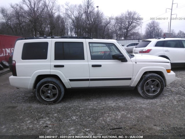 1J8HG48N46C246538 - 2006 JEEP COMMANDER WHITE photo 6