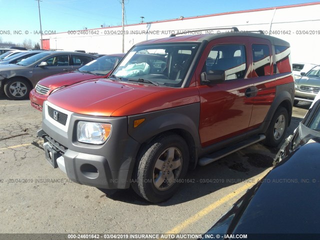 5J6YH28583L020355 - 2003 HONDA ELEMENT EX ORANGE photo 2