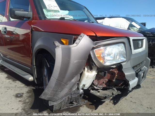 5J6YH28583L020355 - 2003 HONDA ELEMENT EX ORANGE photo 6