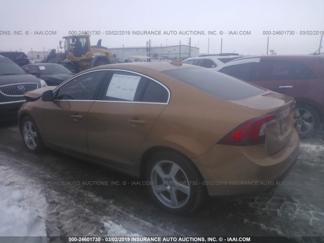 YV1622FS7C2052477 - 2012 VOLVO S60 T5 ORANGE photo 3