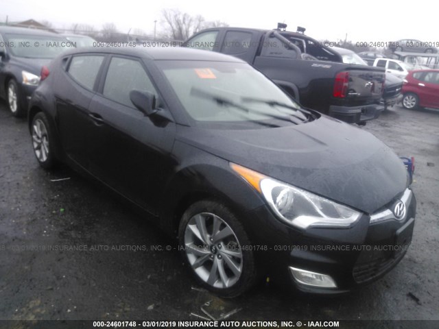 KMHTC6ADXHU310195 - 2017 HYUNDAI VELOSTER BLACK photo 1