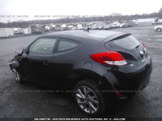 KMHTC6ADXHU310195 - 2017 HYUNDAI VELOSTER BLACK photo 3