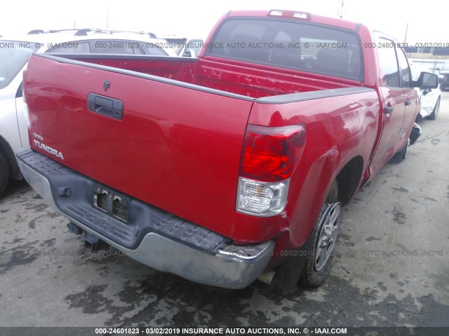 5TFEY5F16AX074673 - 2010 TOYOTA TUNDRA CREWMAX SR5 RED photo 4