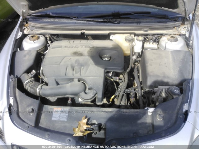 1G1ZC5EU7BF102136 - 2011 CHEVROLET MALIBU 1LT SILVER photo 10