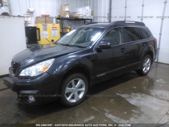 4S4BRBCCXD3229060 - 2013 SUBARU OUTBACK 2.5I PREMIUM GRAY photo 2