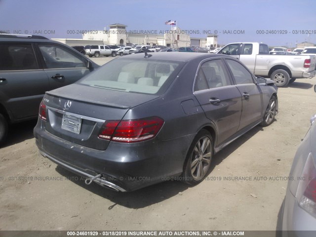 WDDHF5KB0EA986280 - 2014 MERCEDES-BENZ E 350 GRAY photo 4