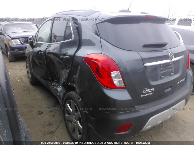 KL4CJHSB8GB630588 - 2016 BUICK ENCORE PREMIUM GRAY photo 3