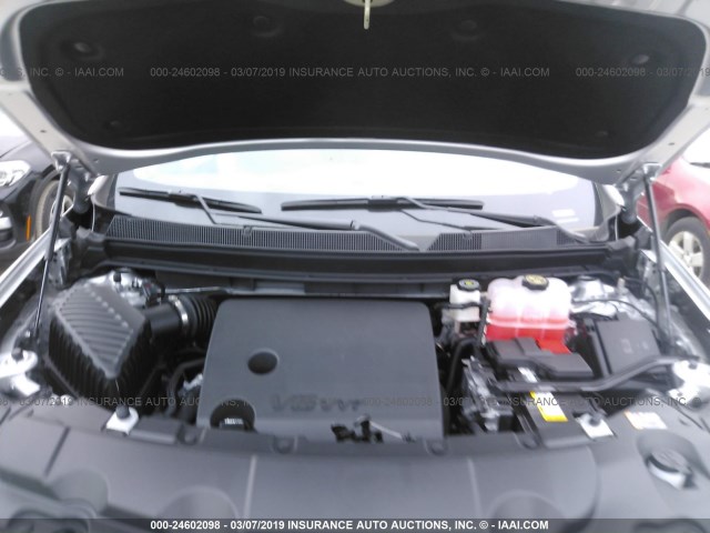 1GNEVGKW9KJ234742 - 2019 CHEVROLET TRAVERSE LT SILVER photo 10