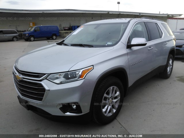 1GNEVGKW9KJ234742 - 2019 CHEVROLET TRAVERSE LT SILVER photo 2