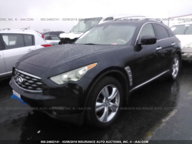 JNRAS18U69M102985 - 2009 INFINITI FX35 BLACK photo 2